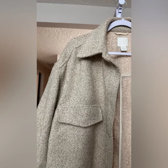 H&M Cream Textured Jacket - Picture 9 of 16